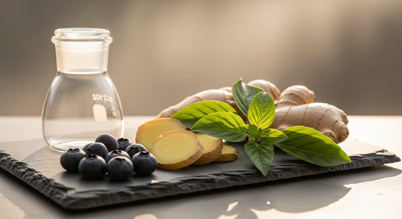 Mast cells releasing histamine near the blood-brain barrier